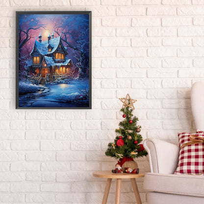 Winter Village - Full Round Drill Diamond Painting 30*40CM