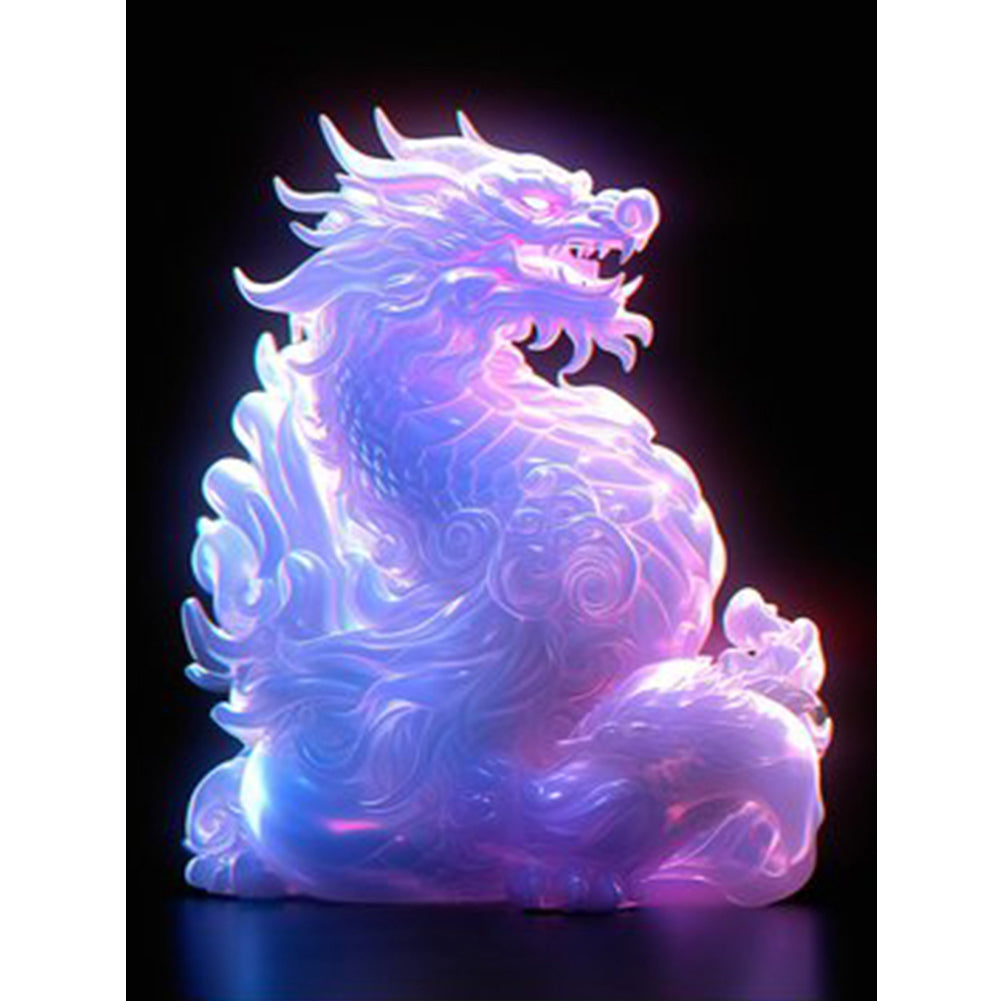 Luminous Dragon - Full Round Drill Diamond Painting 30*40CM