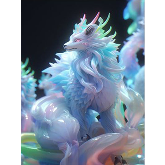 Luminous Dragon - Full Round Drill Diamond Painting 30*40CM