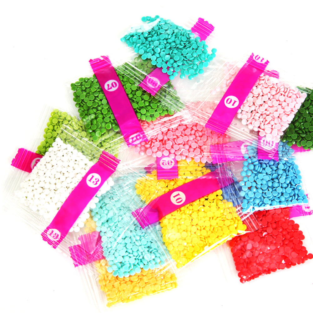 Round Diamond Painting Desktop Decorations for Office Desktop Decor (Green Owl)