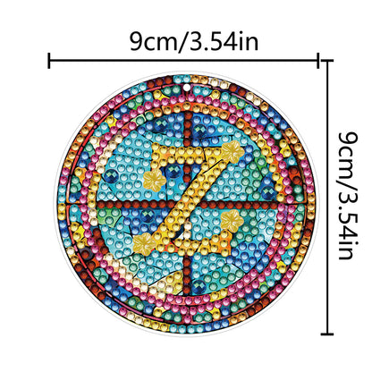 A-Z 26 Letters Double Sided Special Shape Diamond Painting Keychain Pendant (Z)