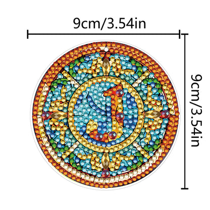 A-Z 26 Letters Double Sided Special Shape Diamond Painting Keychain Pendant (J)