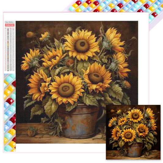 Sunflower - Full Square Drill Diamond Painting 40*40CM