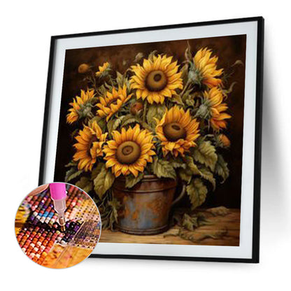 Sunflower - Full Square Drill Diamond Painting 40*40CM