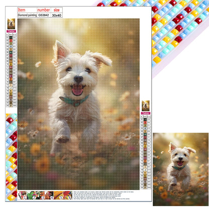 Puppy - Full Square Drill Diamond Painting 30*40CM