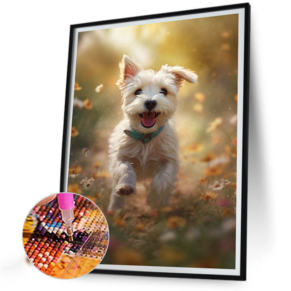 Puppy - Full Square Drill Diamond Painting 30*40CM