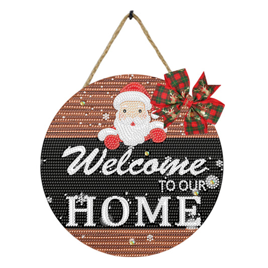 Christmas Wooden Diamond Painting Art Hanging Ornament Kits (Welcoming Words #6)
