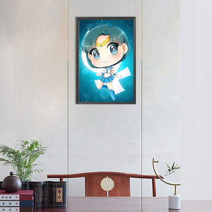 Sailor Moon Q Version - Full Round Drill Diamond Painting 30*45CM