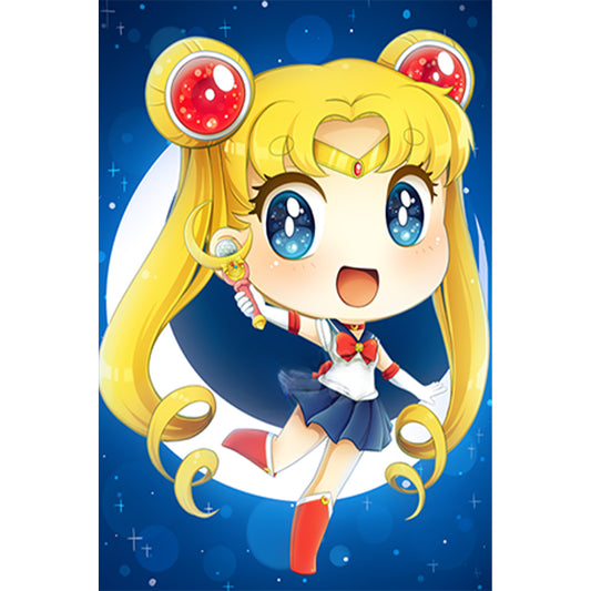 Sailor Moon Q Version - Full Round Drill Diamond Painting 30*45CM