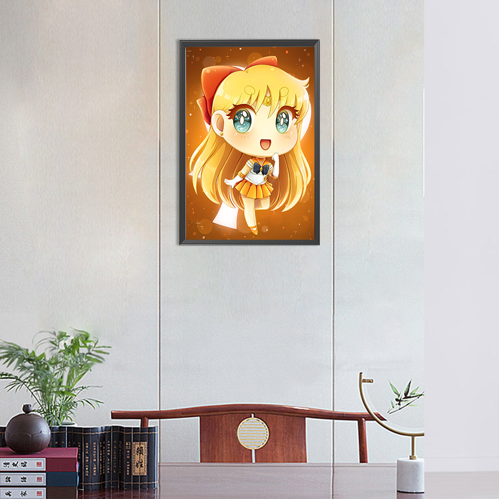 Sailor Moon Q Version - Full Round Drill Diamond Painting 30*45CM