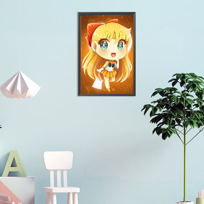Sailor Moon Q Version - Full Round Drill Diamond Painting 30*45CM