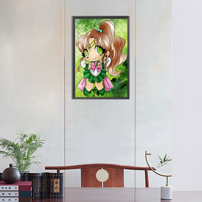 Sailor Moon Q Version - Full Round Drill Diamond Painting 30*45CM
