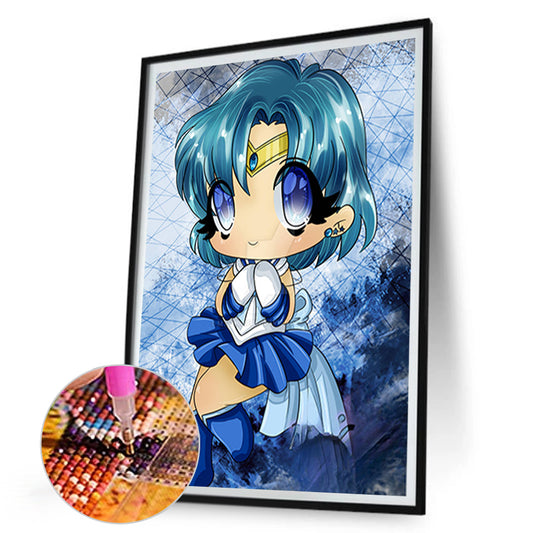 Sailor Moon Q Version - Full Round Drill Diamond Painting 30*45CM