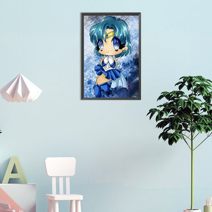 Sailor Moon Q Version - Full Round Drill Diamond Painting 30*45CM