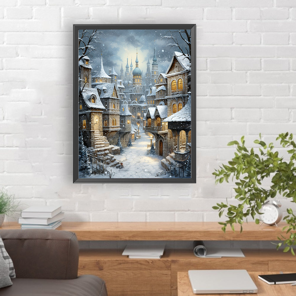 Winter Exterior - Full Round Drill Diamond Painting 30*40CM