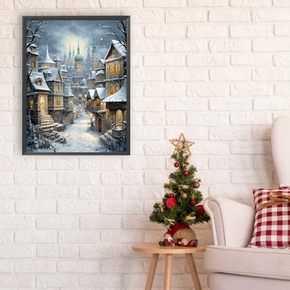 Winter Exterior - Full Round Drill Diamond Painting 30*40CM