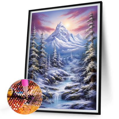 Winter Exterior - Full Round Drill Diamond Painting 30*40CM