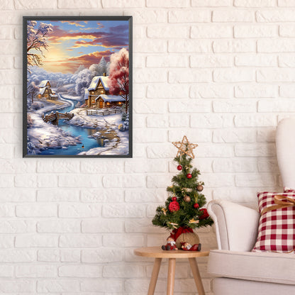 Winter Exterior - Full Round Drill Diamond Painting 30*40CM