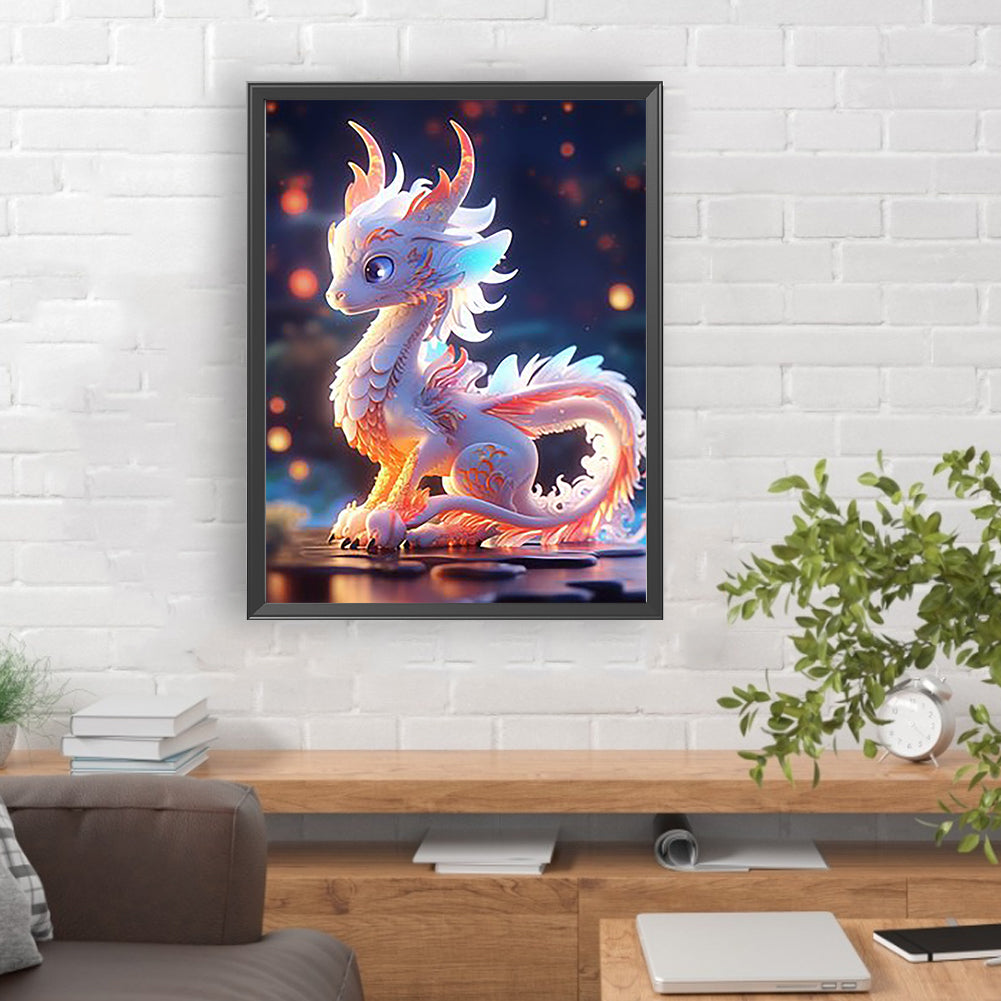 Luminous Dragon - Full Round Drill Diamond Painting 30*40CM