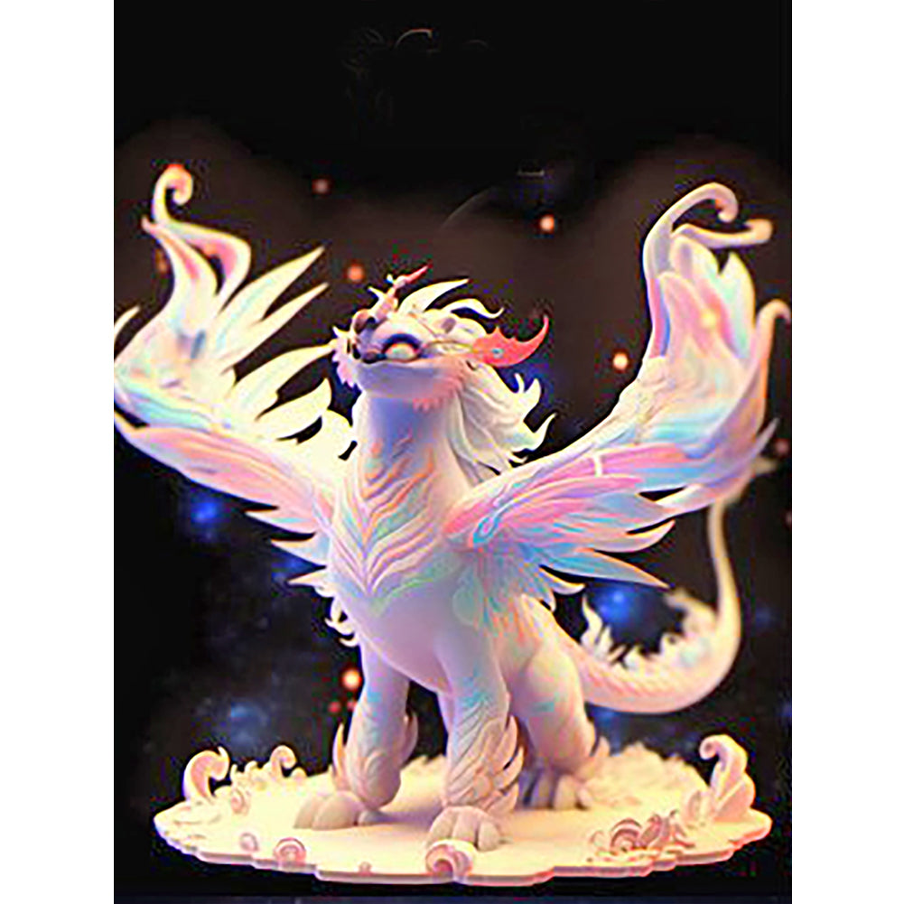 Luminous Dragon - Full Round Drill Diamond Painting 30*40CM