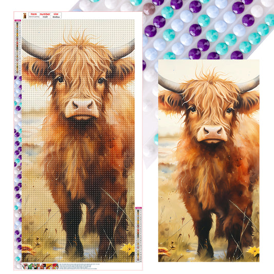 Pastoral Animal Yak - Full Round Drill Diamond Painting 40*80CM