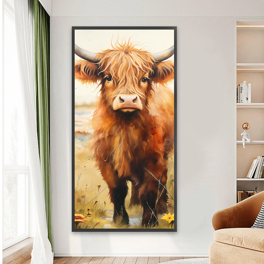 Pastoral Animal Yak - Full Round Drill Diamond Painting 40*80CM