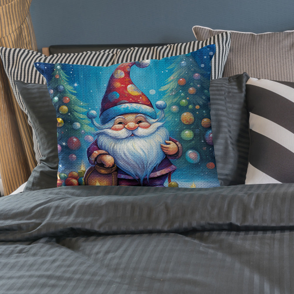 17.72x17.72In Cross Stitch Stamped Pillow Cover Kit with Zip (Christmas Gnome)
