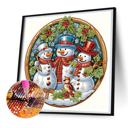 Christmas Snowmen - Special Shaped Drill Diamond Painting 30*30CM