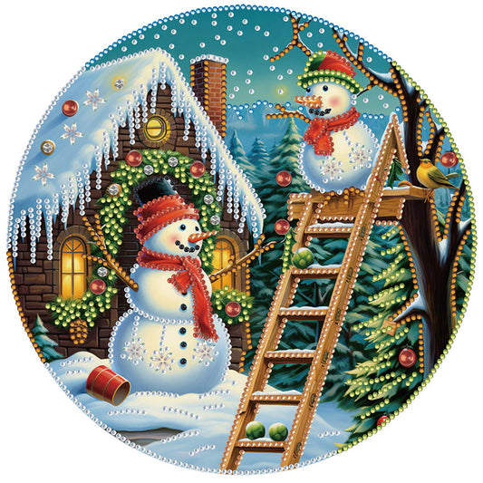 Christmas Working Snowman - Special Shaped Drill Diamond Painting 30*30CM