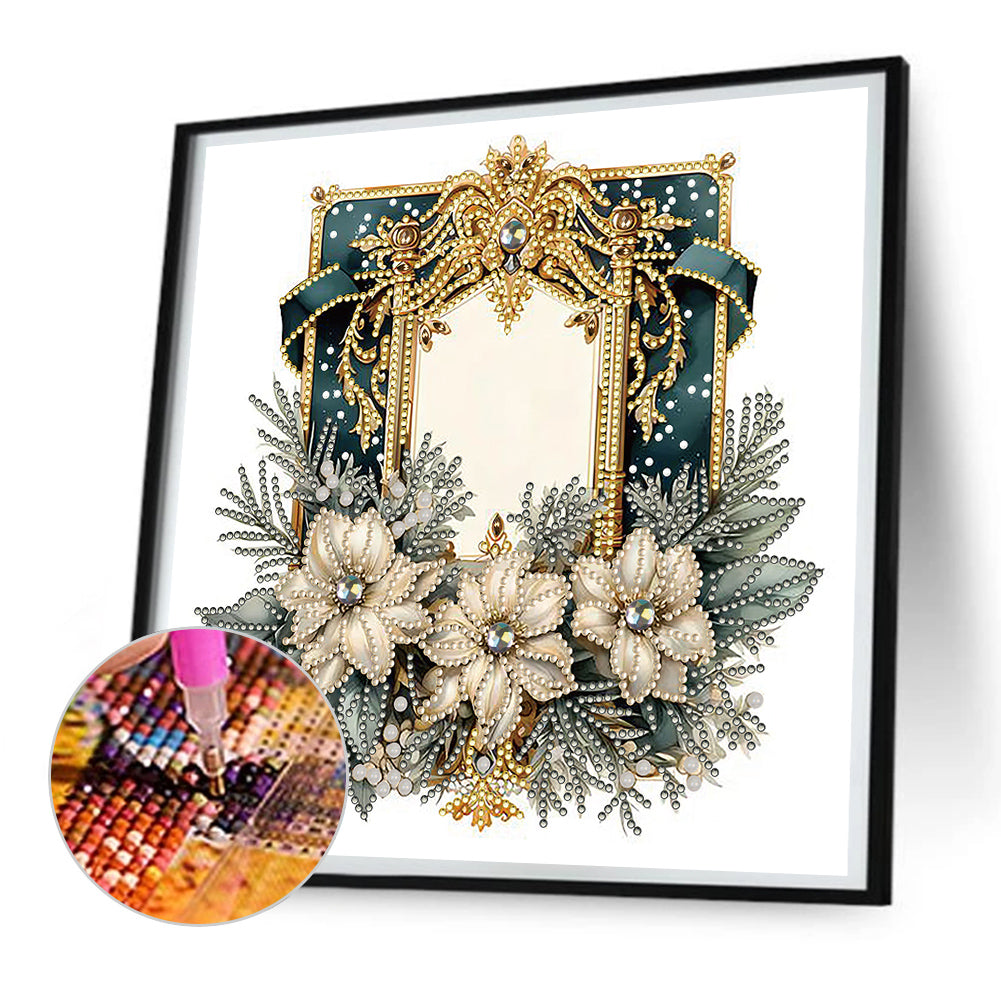 Flower Frame - Special Shaped Drill Diamond Painting 30*30CM