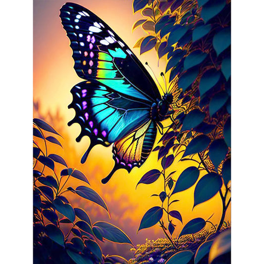 Sunset Butterfly - Full Round Drill Diamond Painting 30*40CM