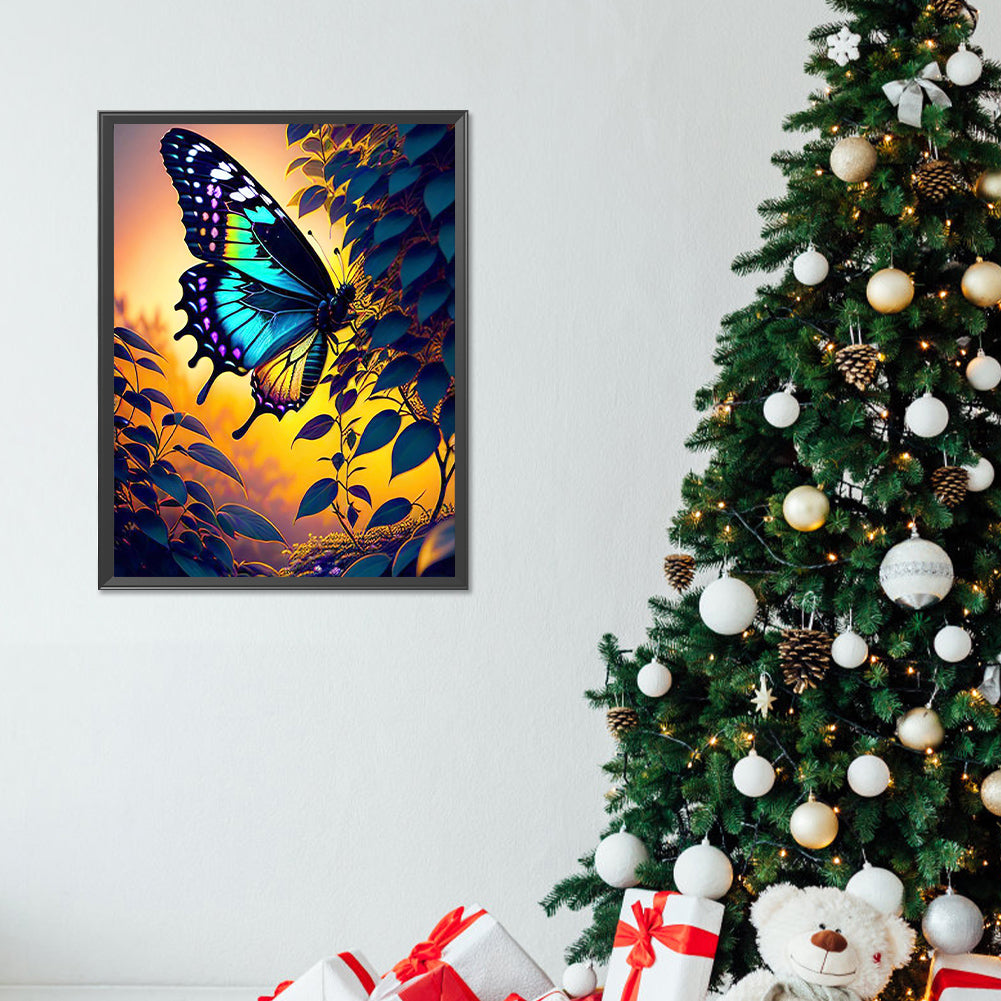 Sunset Butterfly - Full Round Drill Diamond Painting 30*40CM