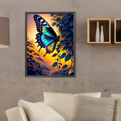 Sunset Butterfly - Full Round Drill Diamond Painting 30*40CM