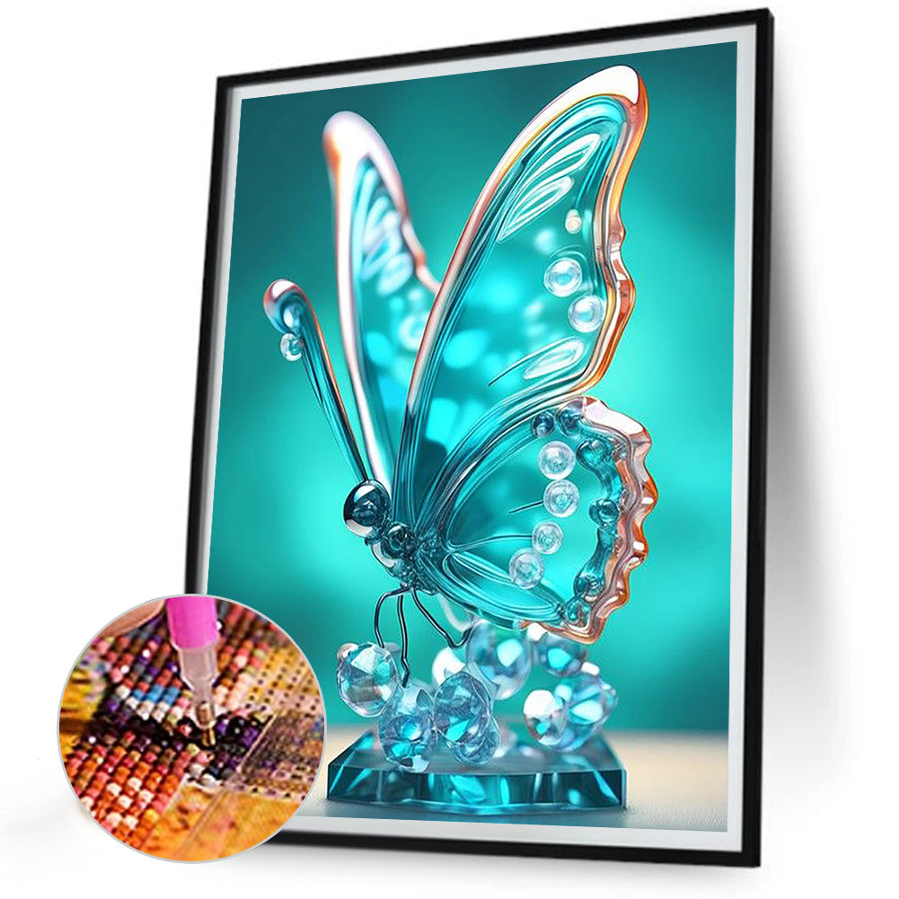 Crystal Butterfly - Full Round Drill Diamond Painting 30*40CM