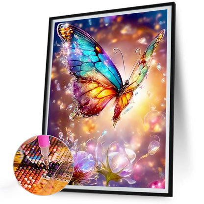 Glazed Butterfly - Full Round Drill Diamond Painting 30*40CM