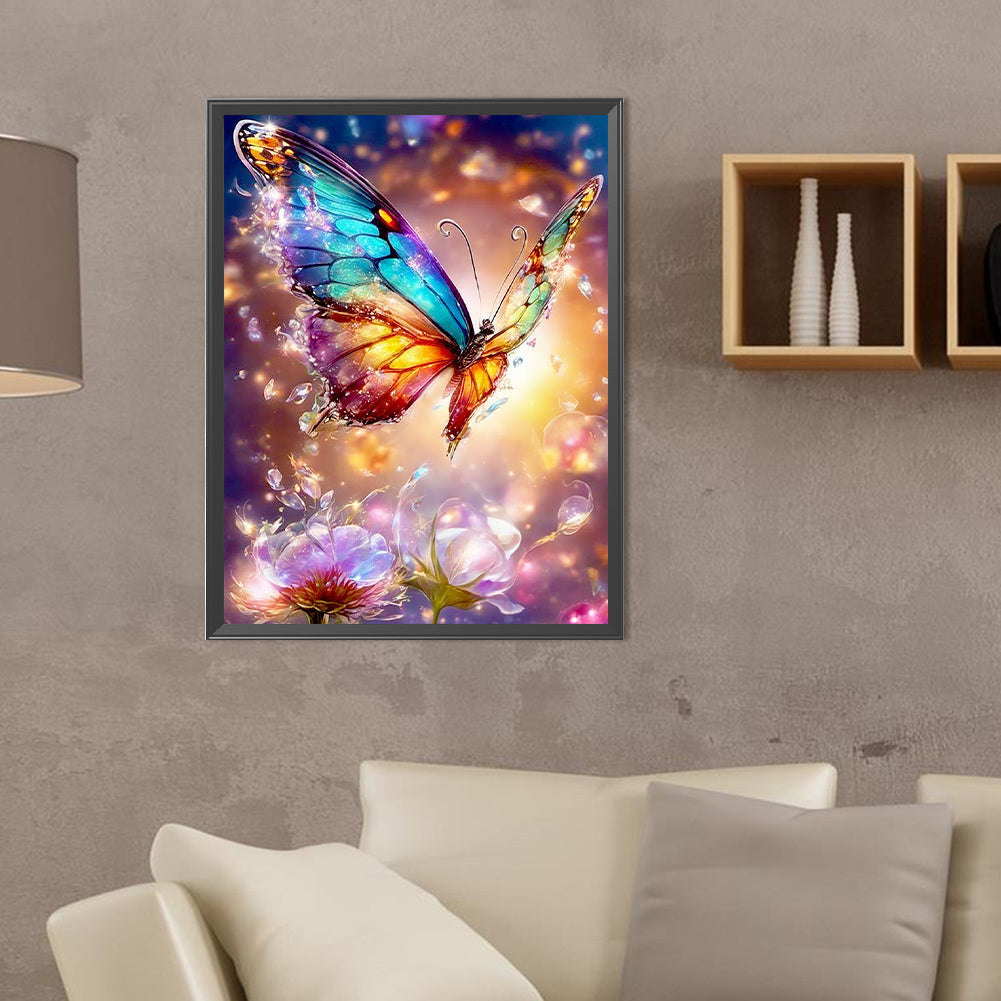 Glazed Butterfly - Full Round Drill Diamond Painting 30*40CM