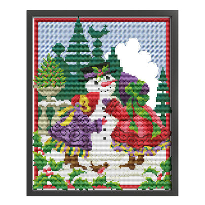 Four Seasons Girls Four - 14CT Stamped Cross Stitch 27*33CM(Joy Sunday)