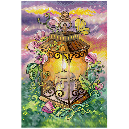 Summer Lantern - 16CT Stamped Cross Stitch 18*26CM(Joy Sunday)