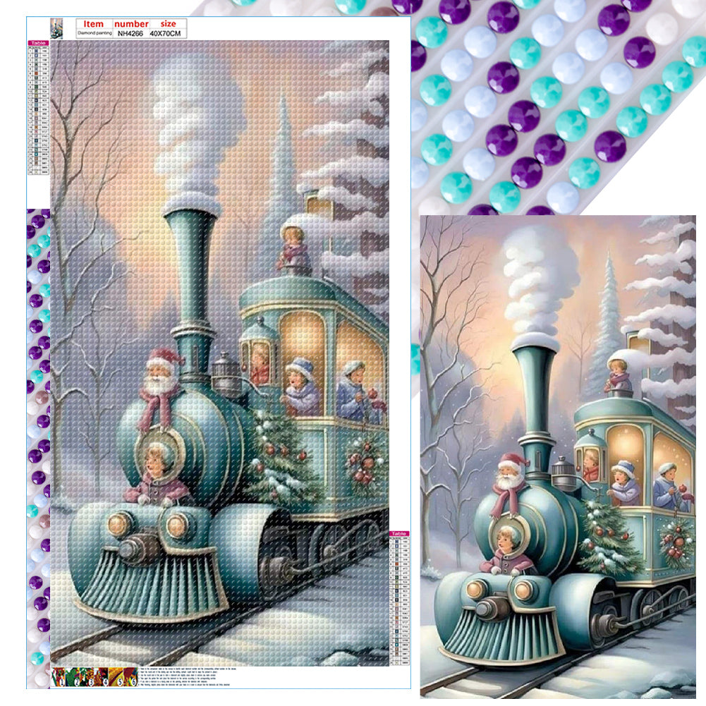 Snow Train - Full Round Drill Diamond Painting 40*70CM