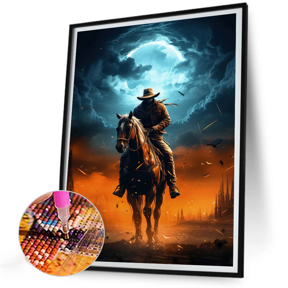 Handsome Cowboy - Full Round Drill Diamond Painting 30*40CM