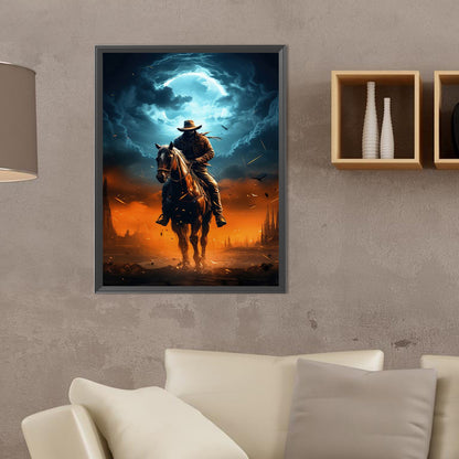 Handsome Cowboy - Full Round Drill Diamond Painting 30*40CM