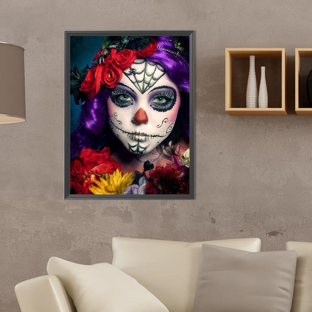Ghost Woman - Full Round Drill Diamond Painting 30*40CM