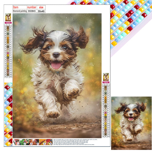 Puppy - Full Square Drill Diamond Painting 30*40CM