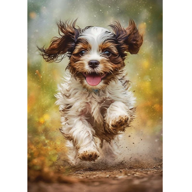 Puppy - Full Square Drill Diamond Painting 30*40CM