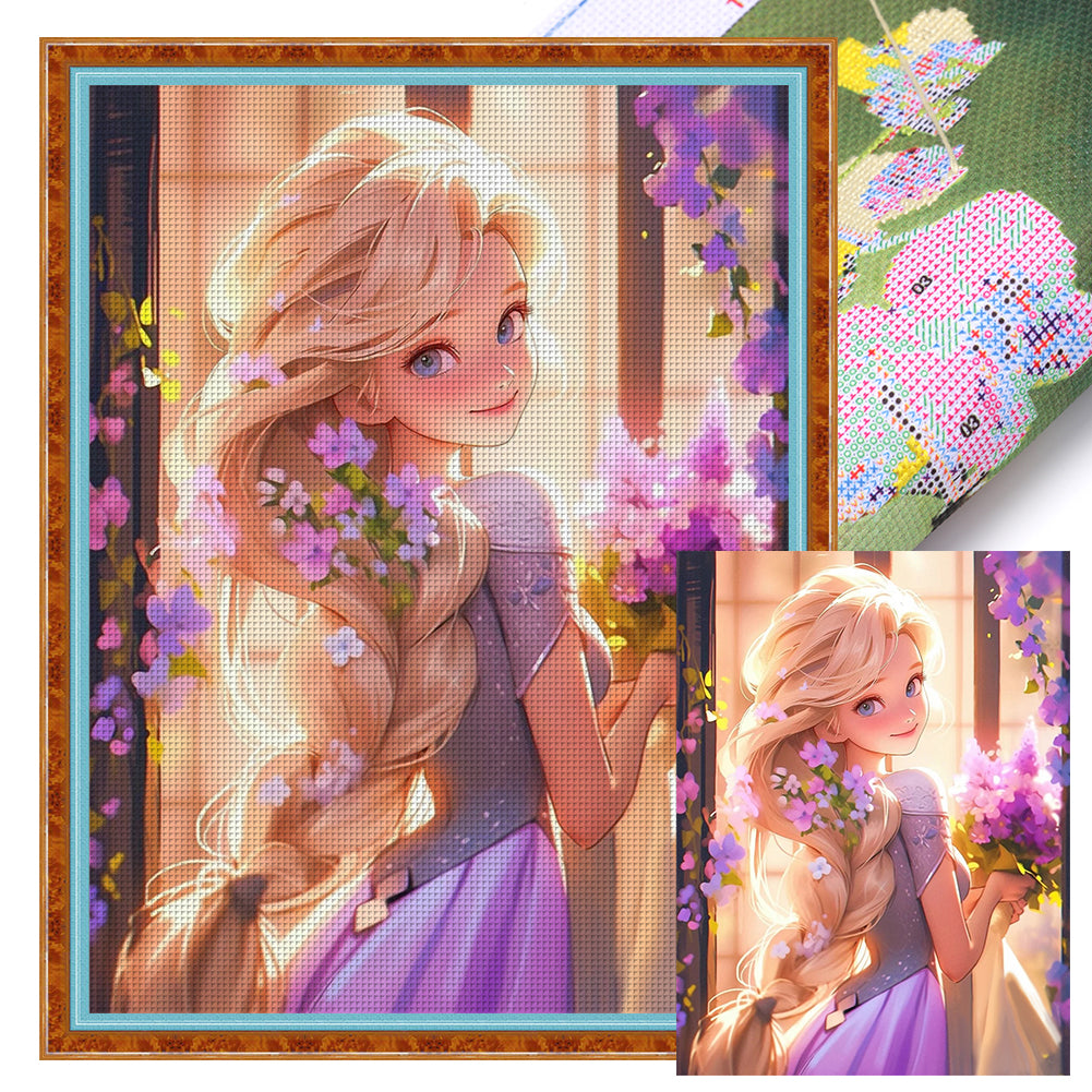 Disney Rapunzel - 11CT Stamped Cross Stitch 50*65CM