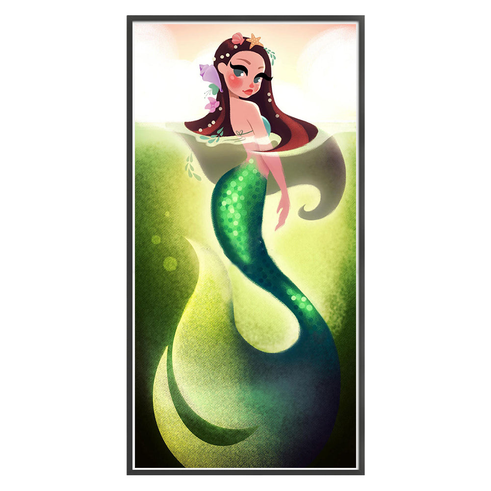 Disney Princess Ariel - 11CT Stamped Cross Stitch 40*80CM
