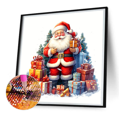 Santa Claus - Full Round Drill Diamond Painting 30*30CM