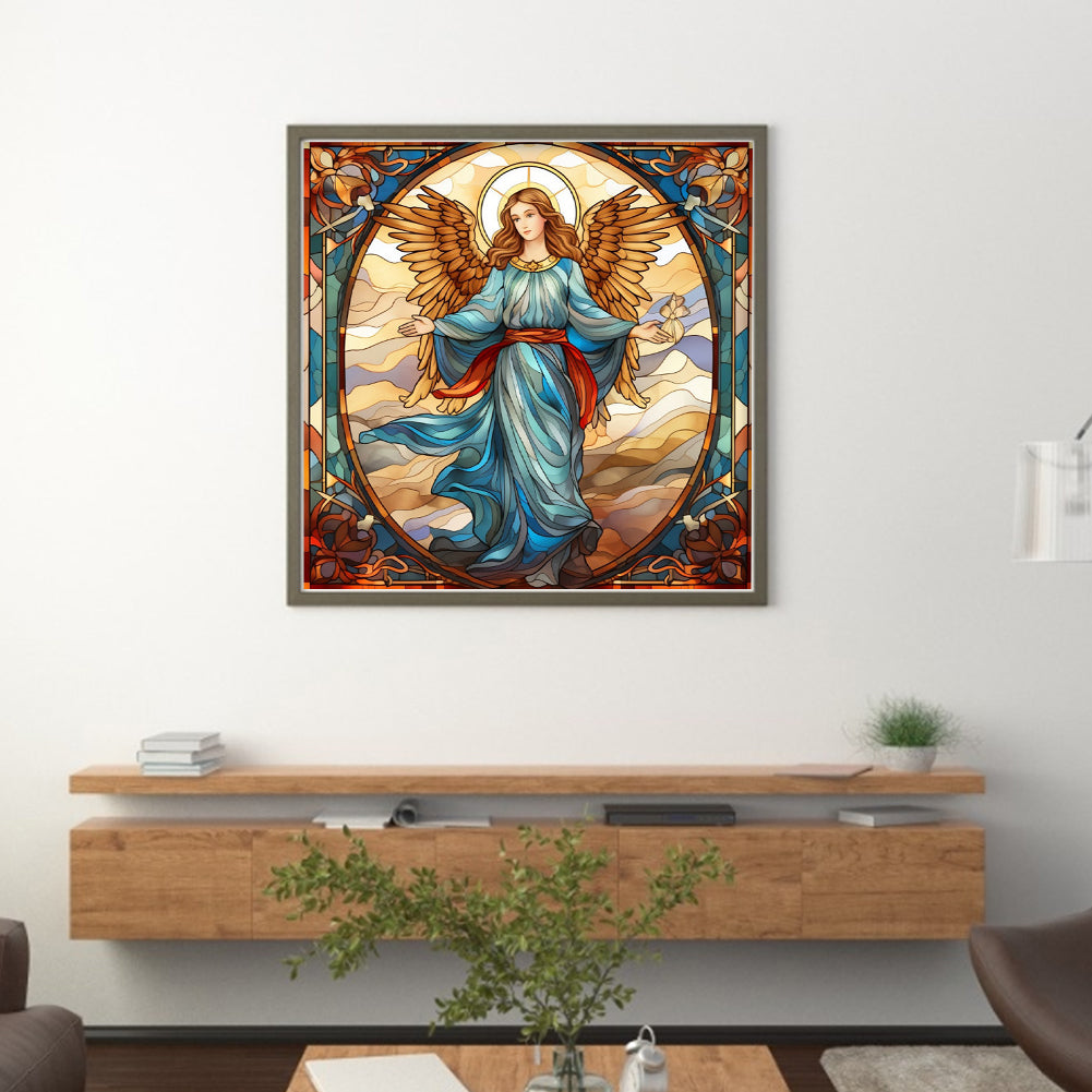 Glass Painting-Madonna - 14CT Stamped Cross Stitch 40*40CM