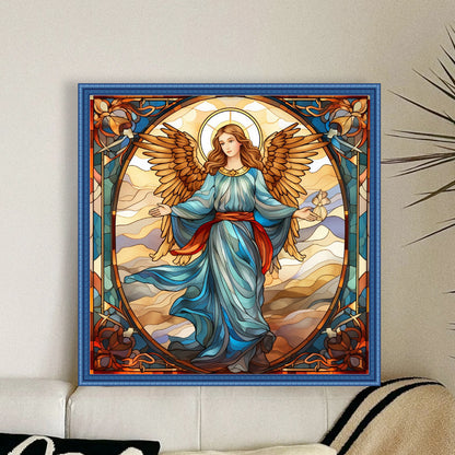 Glass Painting-Madonna - 14CT Stamped Cross Stitch 40*40CM