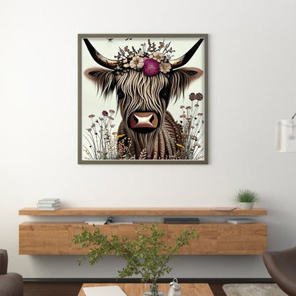 Alpine Yak - 11CT Stamped Cross Stitch 40*40CM